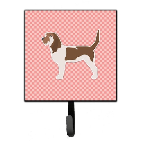 Carolines Treasures Grand Basset Griffon Vendeen Checkerboard Pink Leash or Key Holder BB3590SH4